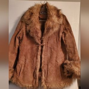 Tan genuine leather jacket